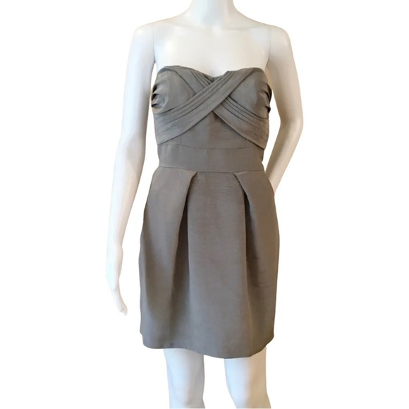 NEW BCBGeneration strapless mini dress solid gray size 4 - Picture 1 of 6